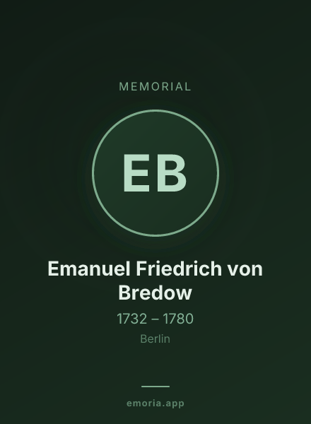 Memorial portrait of Emanuel Friedrich von Bredow