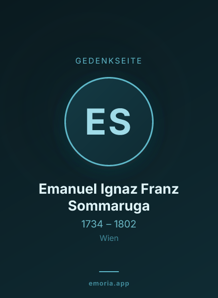 Gedenkportrait von Emanuel Ignaz Franz Sommaruga