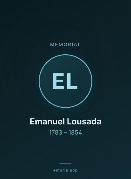 Memorial portrait of Emanuel Lousada