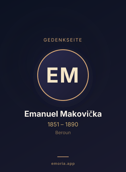 Gedenkportrait von Emanuel Makovička