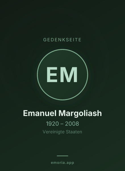 Gedenkportrait von Emanuel Margoliash