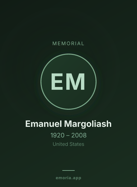 Memorial portrait of Emanuel Margoliash