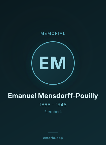 Memorial portrait of Emanuel Mensdorff-Pouilly