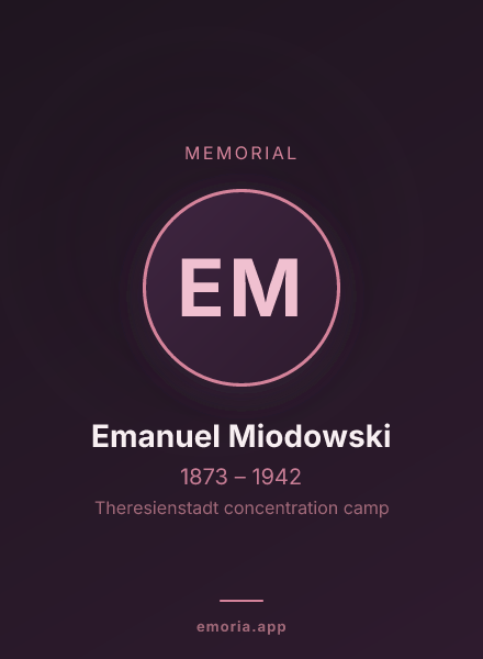 Memorial portrait of Emanuel Miodowski