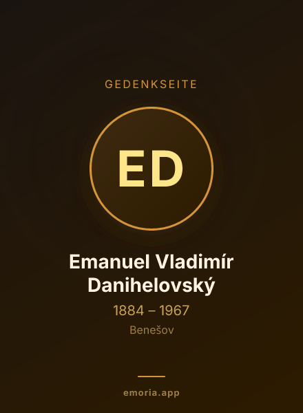 Gedenkportrait von Emanuel Vladimír Danihelovský