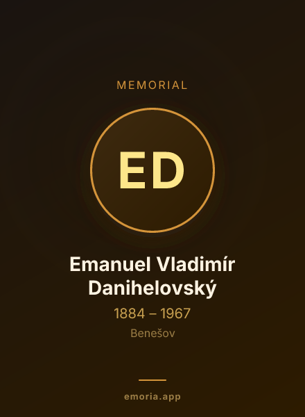 Memorial portrait of Emanuel Vladimír Danihelovský