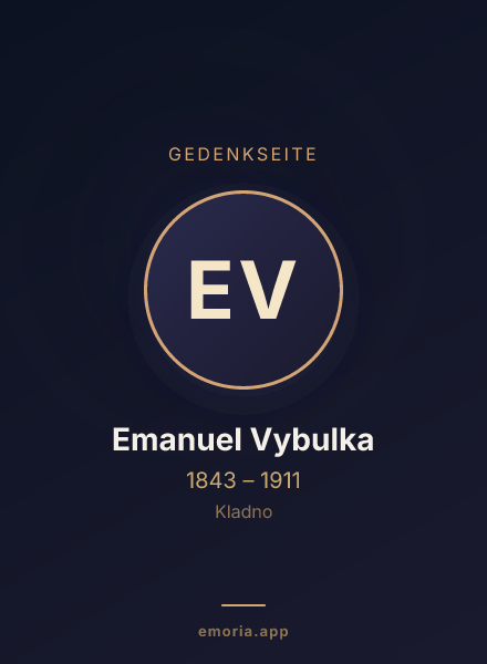 Gedenkportrait von Emanuel Vybulka