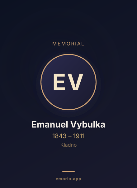 Memorial portrait of Emanuel Vybulka