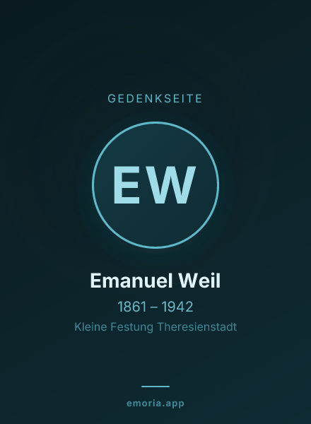 Gedenkportrait von Emanuel Weil