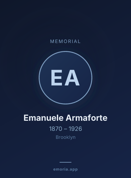 Memorial portrait of Emanuele Armaforte