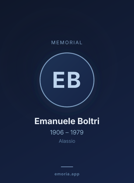 Memorial portrait of Emanuele Boltri