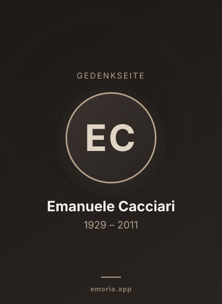 Gedenkportrait von Emanuele Cacciari