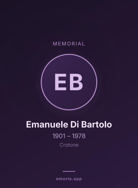 Memorial portrait of Emanuele Di Bartolo