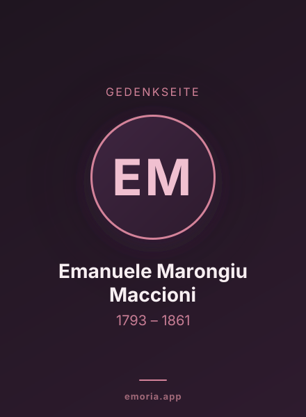 Gedenkportrait von Emanuele Marongiu Maccioni