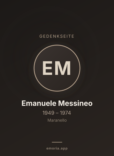 Gedenkportrait von Emanuele Messineo