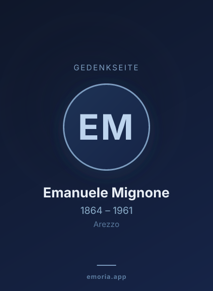 Gedenkportrait von Emanuele Mignone