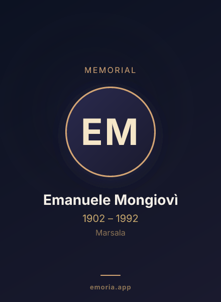 Memorial portrait of Emanuele Mongiovì