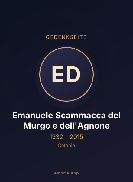 Gedenkportrait von Emanuele Scammacca del Murgo e dell'Agnone