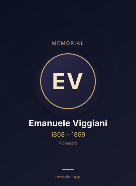 Memorial portrait of Emanuele Viggiani