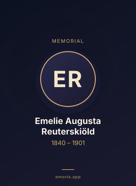 Memorial portrait of Emelie Augusta Reuterskiöld