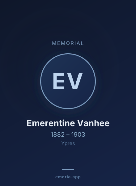 Memorial portrait of Emerentine Vanhee