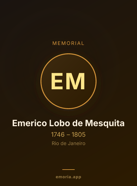 Memorial portrait of Emerico Lobo de Mesquita