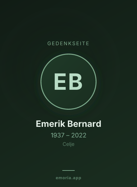 Gedenkportrait von Emerik Bernard