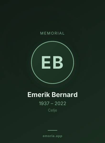 Memorial portrait of Emerik Bernard