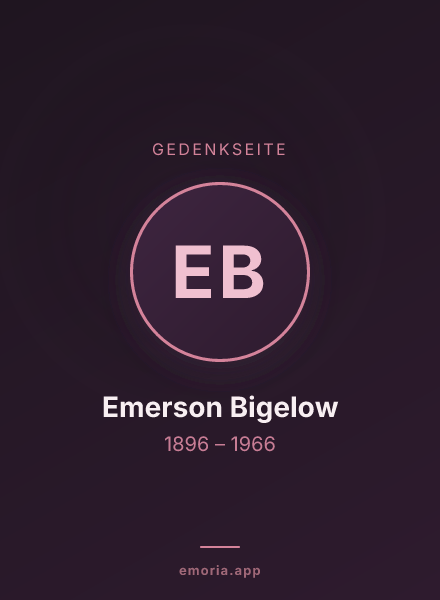 Gedenkportrait von Emerson Bigelow