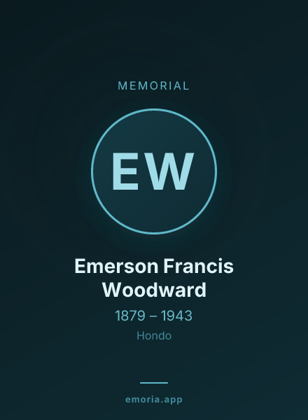 Memorial portrait of Emerson Francis Woodward
