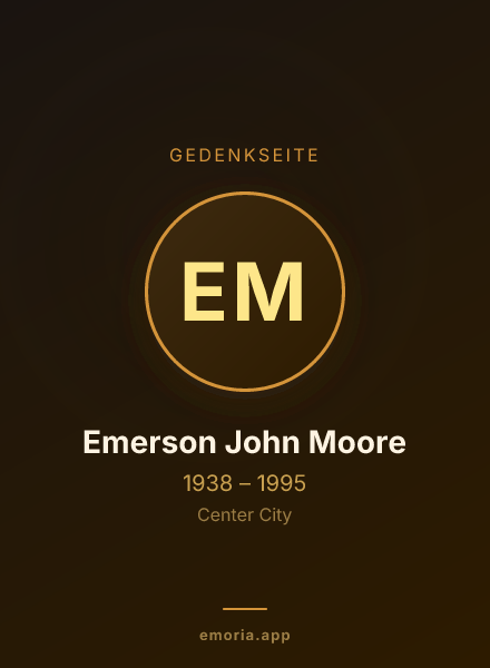 Gedenkportrait von Emerson John Moore