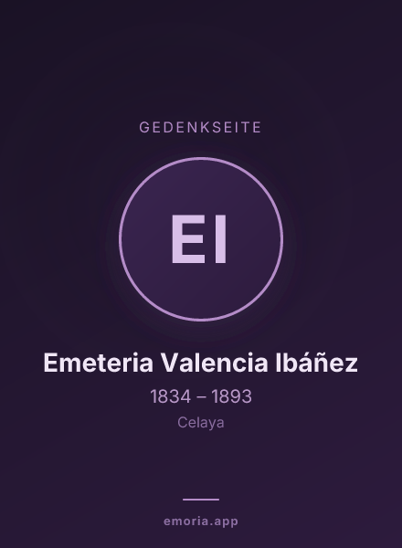 Gedenkportrait von Emeteria Valencia Ibáñez