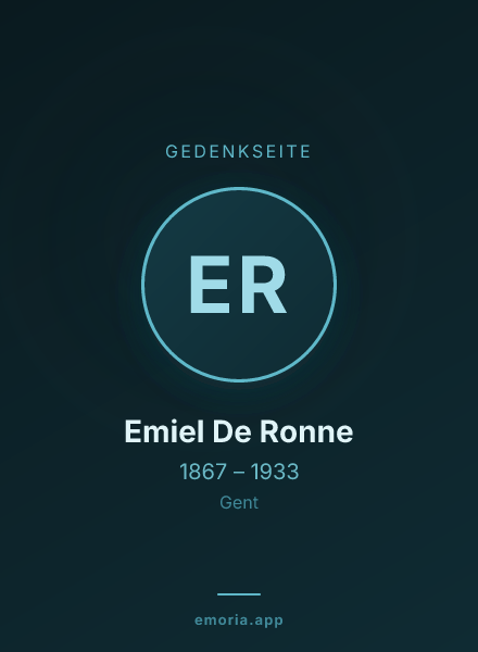 Gedenkportrait von Emiel De Ronne