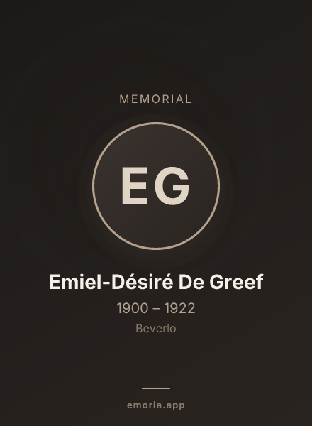 Memorial portrait of Emiel-Désiré De Greef