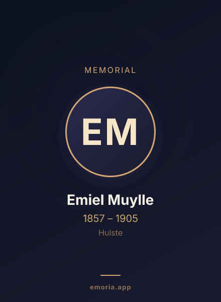 Memorial portrait of Emiel Muylle
