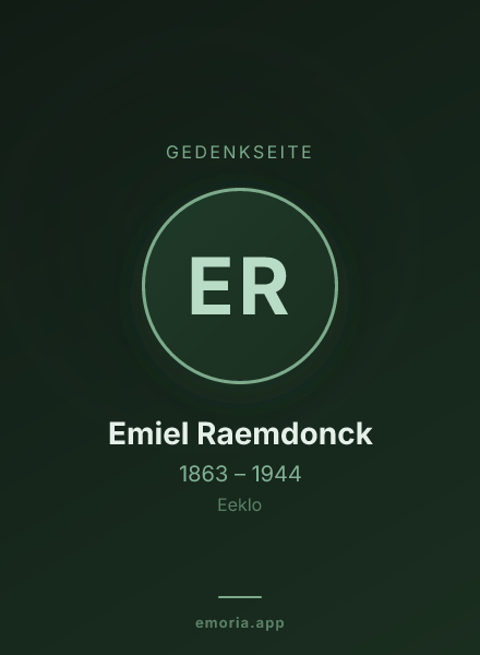 Gedenkportrait von Emiel Raemdonck