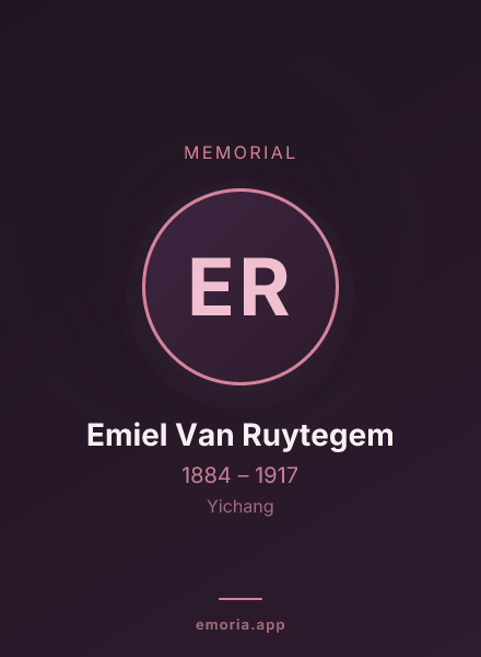 Memorial portrait of Emiel Van Ruytegem