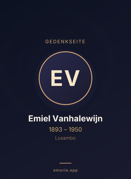 Gedenkportrait von Emiel Vanhalewijn