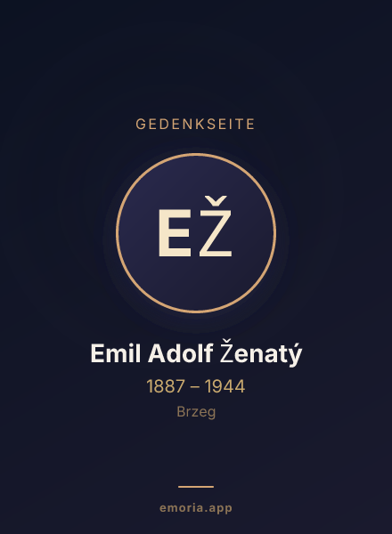 Gedenkportrait von Emil Adolf Ženatý