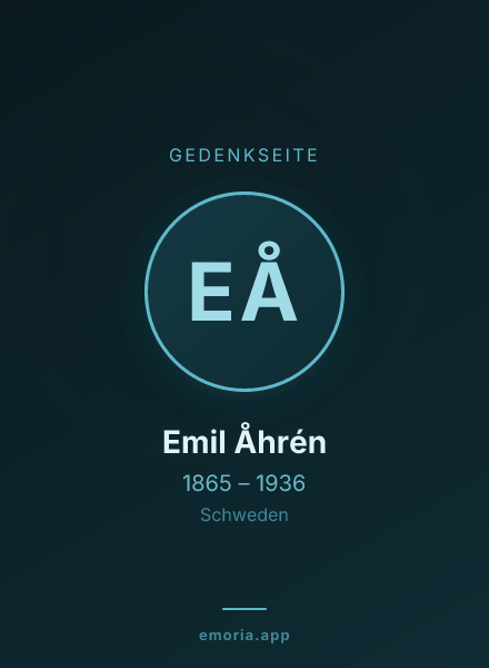 Gedenkportrait von Emil Åhrén