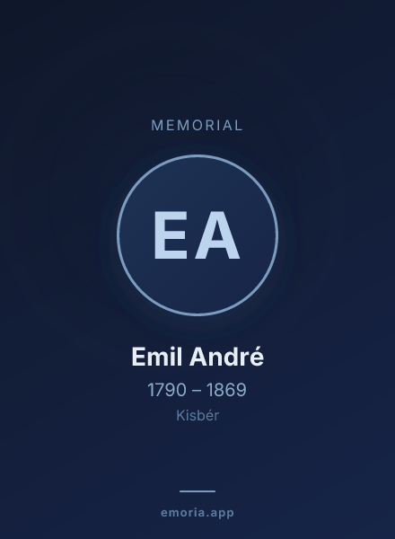 Memorial portrait of Emil André