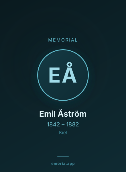 Memorial portrait of Emil Åström