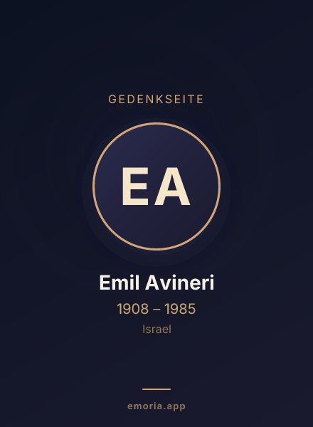 Gedenkportrait von Emil Avineri