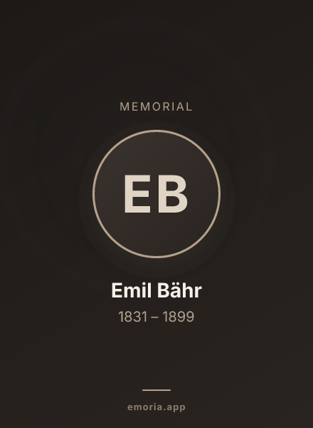 Memorial portrait of Emil Bähr