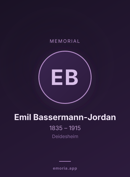 Memorial portrait of Emil Bassermann-Jordan