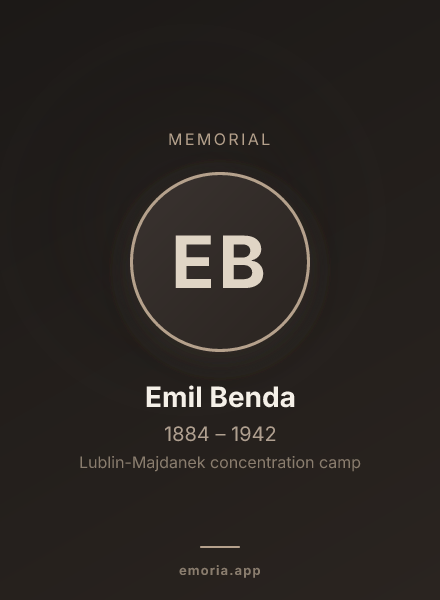 Memorial portrait of Emil Benda