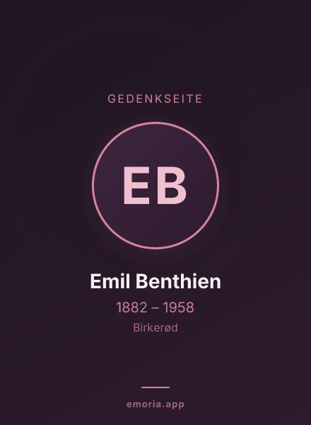 Gedenkportrait von Emil Benthien