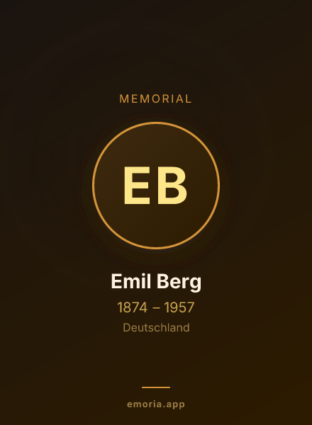 Memorial portrait of Emil Berg