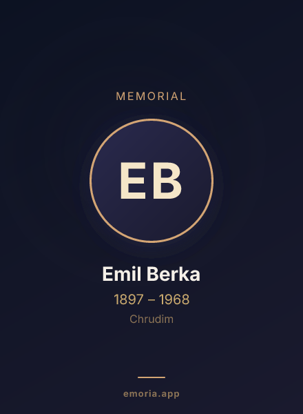 Memorial portrait of Emil Berka