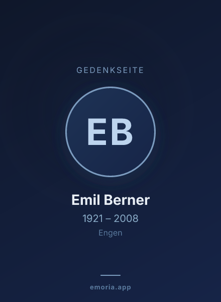 Gedenkportrait von Emil Berner